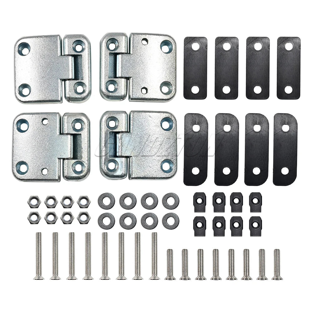 For Land Rover Defender 1 Set New Front Door Heavy Duty Hinge with Stainless Steel Nut Bolt Kit DA1070W LRC1072 Car Accessories