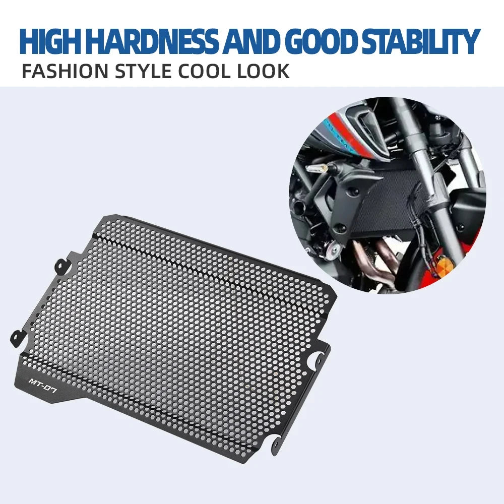 For Yamaha MT-07 FZ-07 FZ07 2018 2019 2020 2021 2022 2023 2024 MT07 Motorcycle Radiator Grille Guard Cover Fuel Tank Protector