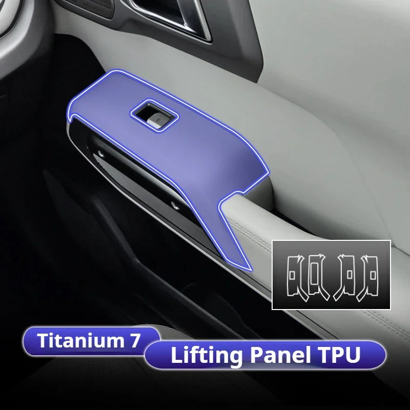 For BYD Formula Leopard 5 8 Car Interior Protection Film TPU Center Console Anti-Scratch Film Car Interior Stickers