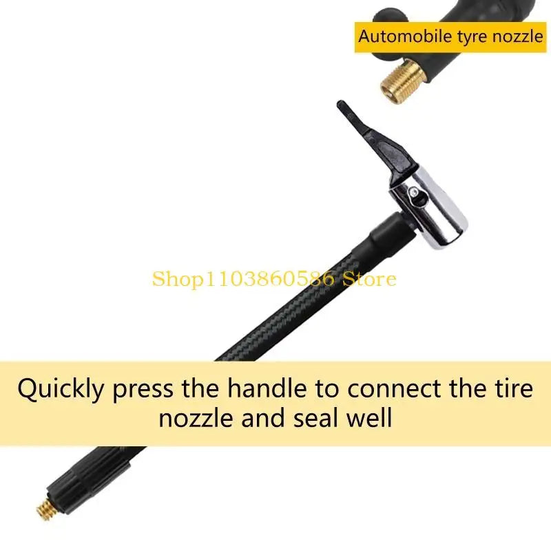 242A Tire Inflator Hose Tyre Hose Portable Air Compressor Pipe for Car Motorbike
