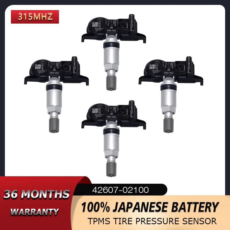 PMV-E000 TPMS SENSOR For LEXUS ES IS LC RC RX UX TOYOTA 4 RUNNER CHR COROLLA LAND CRUISER TACOMA 42607-02100 315MHZ Auto Parts