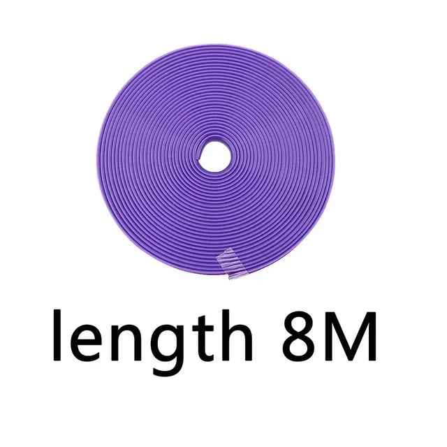 Universal 8M Car tires Styling Mouldings Rim Protect Strip Wheel Edge Protector Car Wheel Sticker Tire Protection Care Covers
