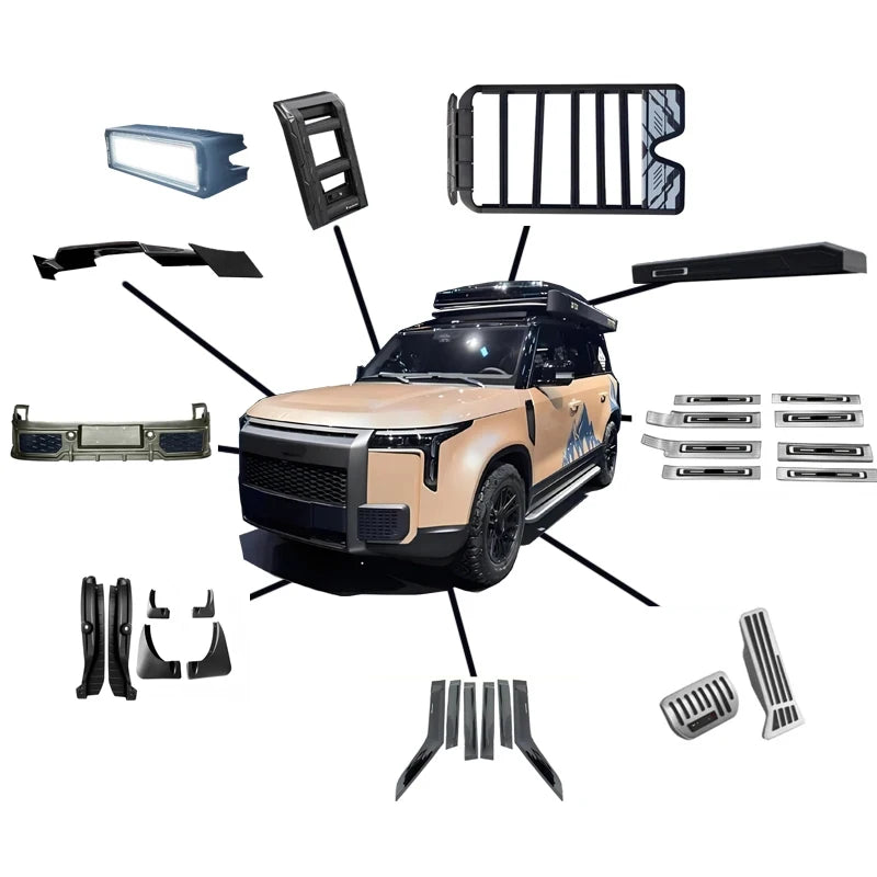 Outdoor Off-Road Body Parts Rox 01, Roof Rack Grille Side Bag Car Accessories