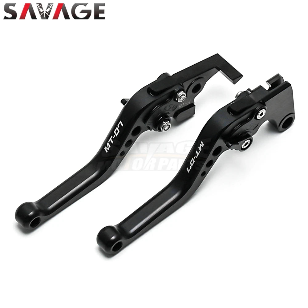2024 MT-07 Short Brake Clutch Levers For Yamaha FZ-07 MT07 2014-2023 Motorcycle Accessories Adjustable Front Control Handles