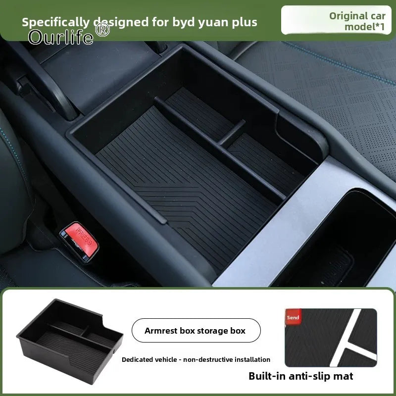 Center Console Silicone Pad,For BYD Atto 3 Evo Accessories 2026,Strong Anti-Slip Waterproof Splash-Proof Temperature-Resistant