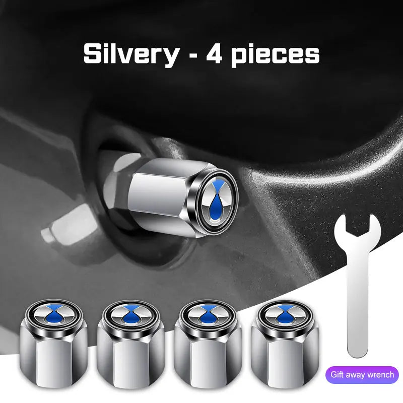  For BYD Denza B5 EV D9 DM-i N7 N8 N9 Z9 Z9GT 4Pcs Car Wheel Tire Valve Caps Aluminum Alloy Air Stem Dust Cover Car Accessories