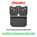 for ROX 01 / Polestone 01 2023 2024 2025 2026 TPE Rear Boot Mat with Seat Back Cover, Full Coverage, Easy Install