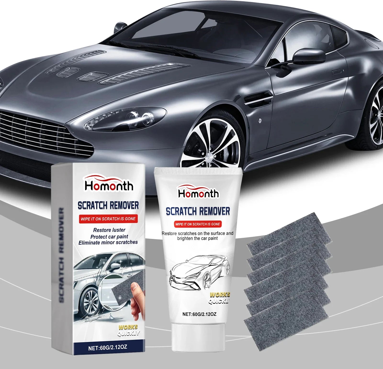 60g Car Scratch Remover Nano Flash Cloth Kit Auto Compound Polishing Anti Scratch Cleaner Cream Auto Polishes Care Repair Tool
