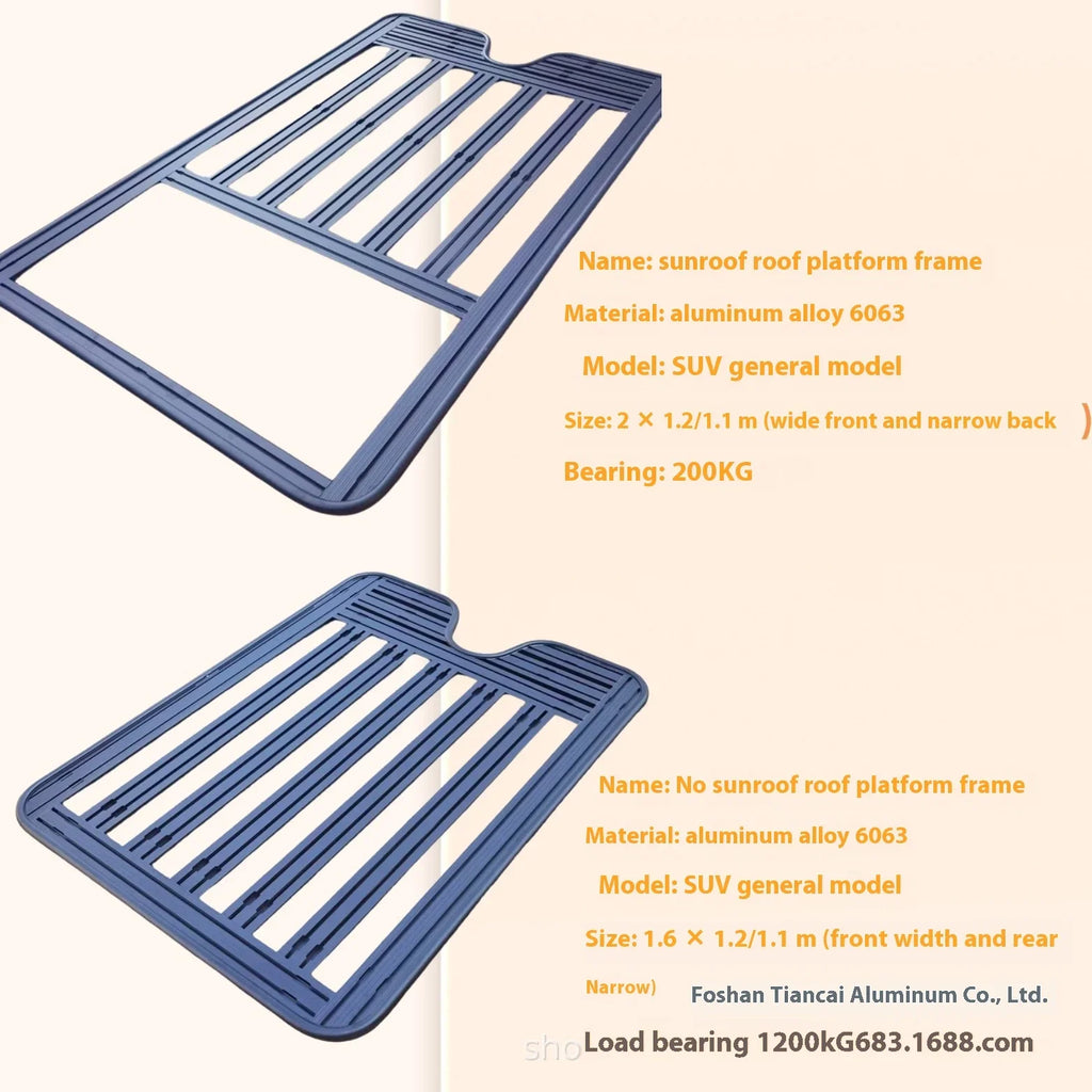 2025 New Car Roof Rack Platform Expansion Bar Load Carrier Aluminum Luggage Rail Rack for Jishi Rox Polestones 01 Accessory Part