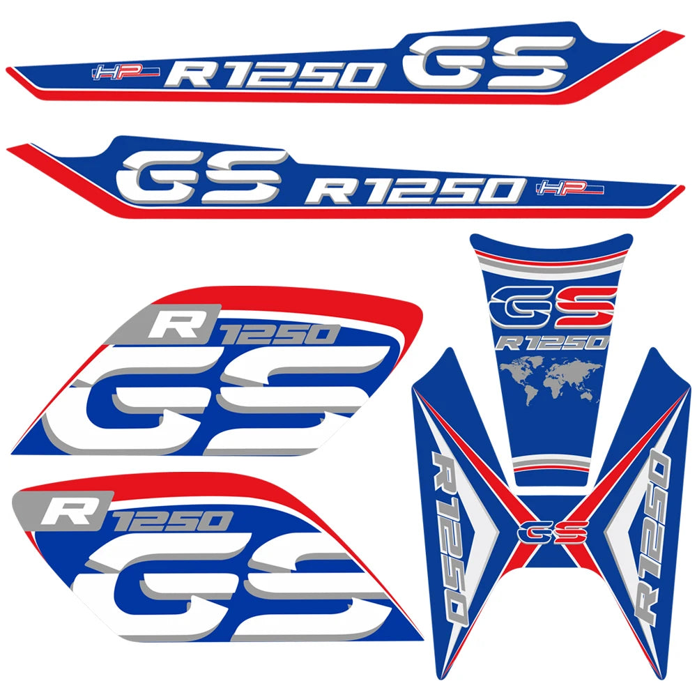 For BMW R1250GS R1250 R 1250 GS HP Rallye Motorcycle Tank Pad Front Nose Beak Fairing Fender Protector Stickers 2019 2020 2021