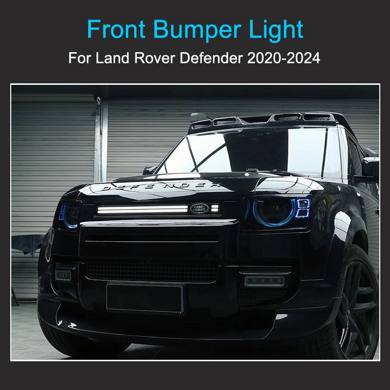 90 110 130 2020-2025 Led Decoration Light LED Dynamic Running Light Exterior item Front Grille Lamp for Land Rover Defender