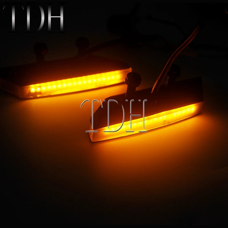 LED Mirrors Block Off Turn Signal Light Front Amber Indicator Blinker Lights Plug And Play Lamp for Ducati Panigale 959 1299