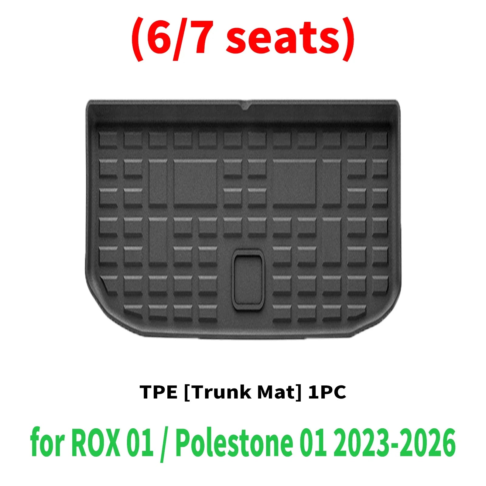 for ROX 01 / Polestone 01 2023 2024 2025 2026 TPE Rear Boot Mat with Seat Back Cover, Full Coverage, Easy Install