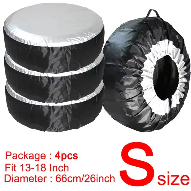 For Toyota Camry Corolla RAV4 Hilux Fortuner Yaris Land Cruiser 4PCS Car Tire Cover Spare Wheel Dustproof Protector