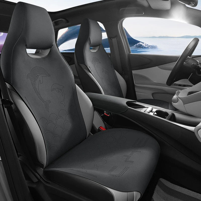 Custom Car Seat Covers For BYD Dolphin 2021 2022 2023 byd Suede leather Car Seat Protective Cover Auto Interior Accessories