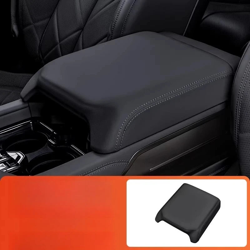 For BYD Formula Leopard 8 Car Central Control Armrest Box Heighten Pad Protective Leather Cover Fridge Cover Vehicle Accessories