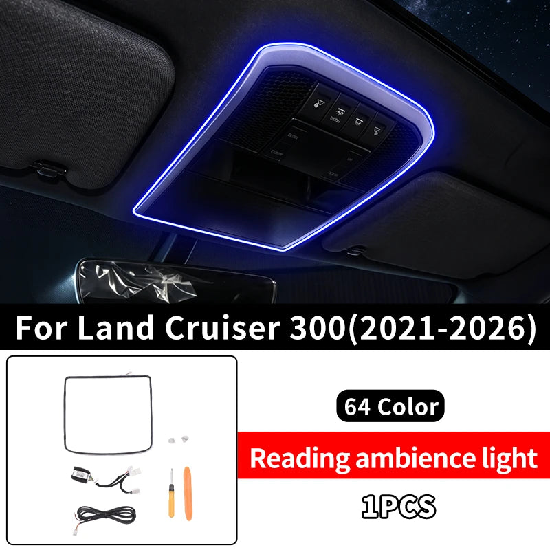 For 2022-2026 Toyota Land Cruiser LC300 J300 Reading Light Ambient Lamp LED Flowing Startup Sync Gear Light Interior Ac