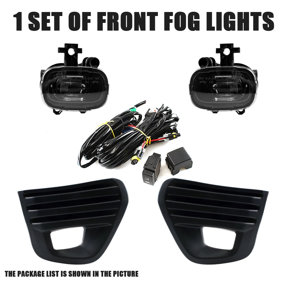 Front Bumper Fog Lamp Upgrade Kit FOR NISSAN PATROL 2020 2021 2022 2023 Version Additional Foglight Set Switch + Wiring