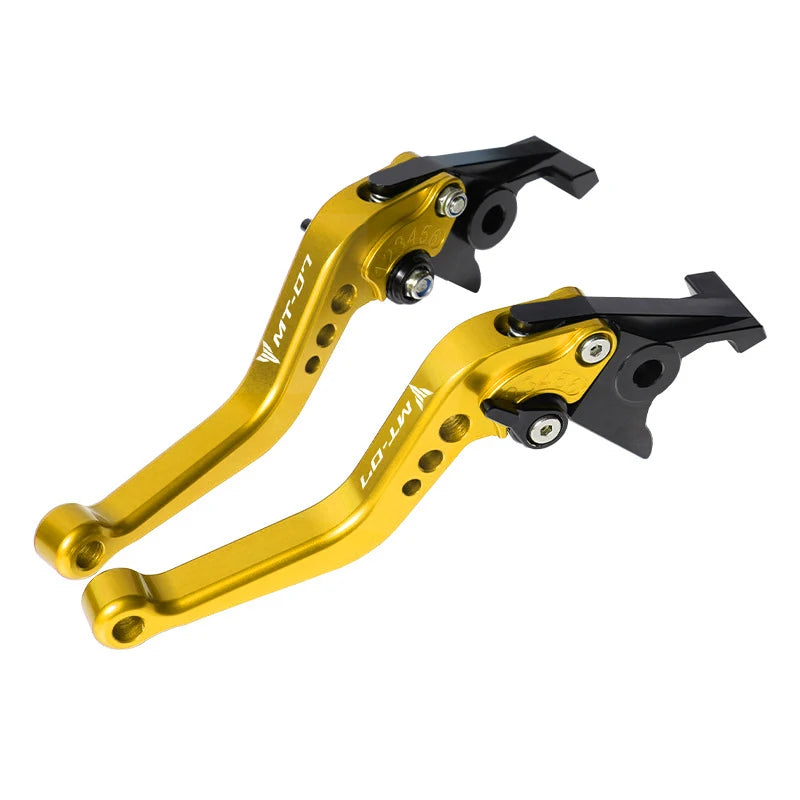 لطراز Yamaha MT-07/FZ-07 2014-2021 مجموعة ذراع قابض وفرامل CNC، مقابض قابلة للتعديل، إكسسوارات دراجات نارية