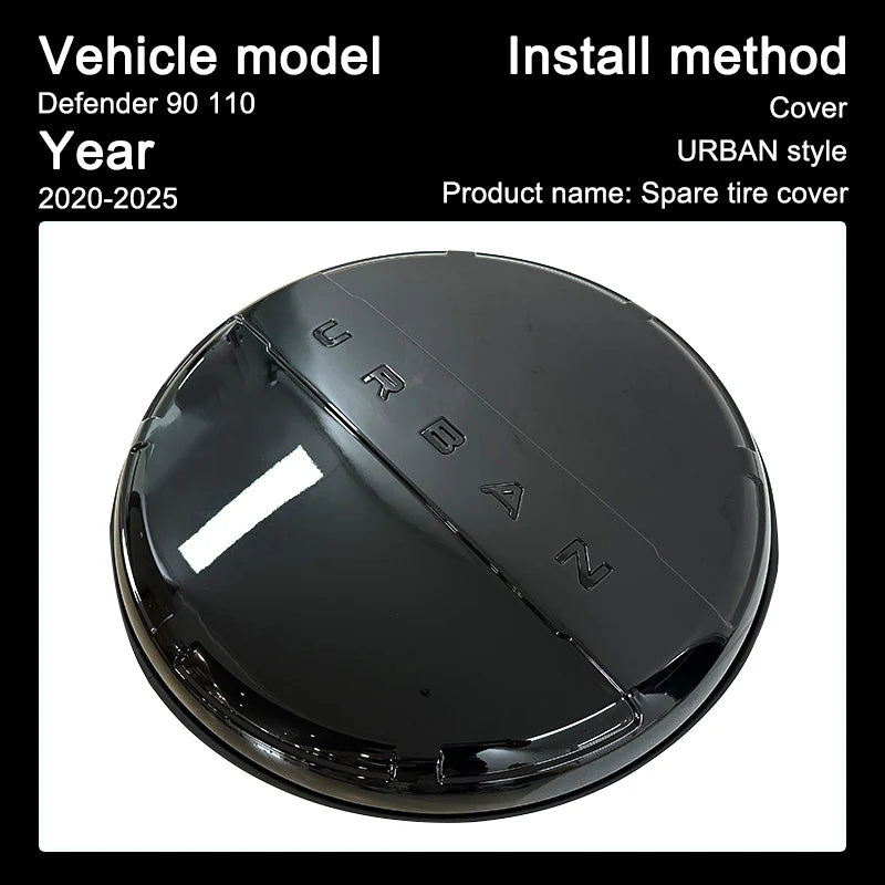 Urban style Spare Wheel Cover for Land Rover Defender 90 110 130 2020-2025 ABS Premium Exterior Decoration Accessories