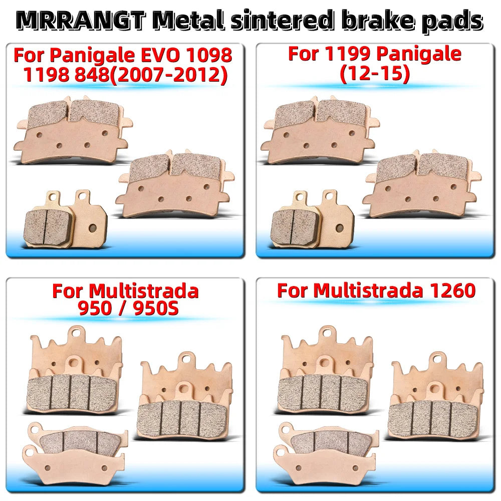 MRRANGT Motorcycle Metal Sintered Brake Pads Fit For Ducati Multistrada 950 S 1260 Panigale EVO 1098 1198 848 07-12 1199 12-15