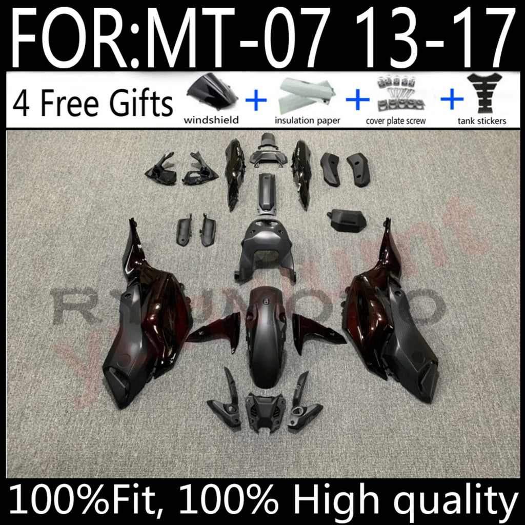 ABS Injection Full Fairing Body Kit Fit For 2012 - 2017 For Yamaha MT07 FZ07 MT-07 Set MT 07 FZ 07 2013 2014 2015 2016 fairings