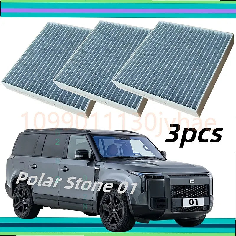 3pcs Cabin Air Filter For Rox 01 Polar Stone 01 2024 2025 Auto Parts AC
