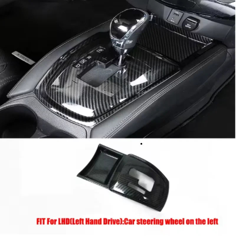 LHD Car Gear Shift Knob Sticker Panel Frame Trim Cover For Nissan X-Trail T32 Rogue 2014 -2020 Accessories