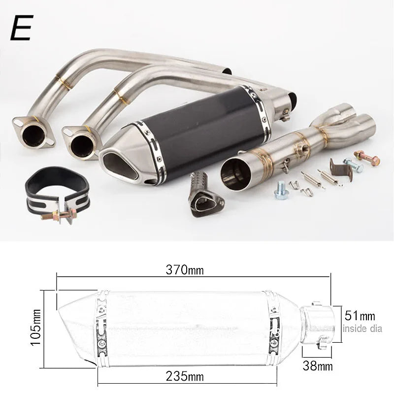 MT07 Exhaust Motorcycle Exhaust Full System For YAMAHA MT-07 FZ-07 2014 - 2023 TRACER 7/GT 2020-2023 TRACER 700/GT 2016-2019