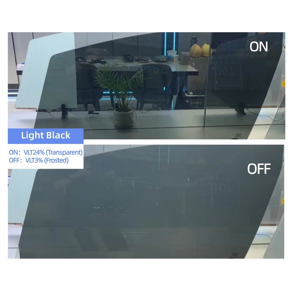 Deep Black Automotive Switchable Smart Tint Privacy Glass Dimming Car Tint With Remote Control