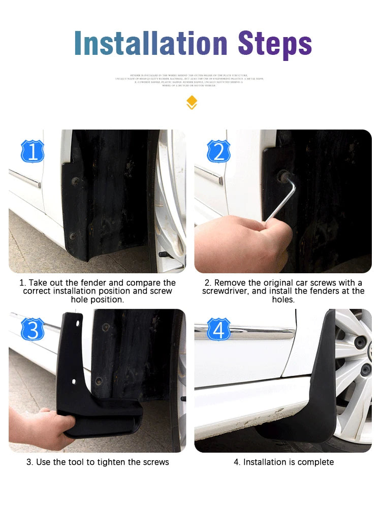 4PCS For Nissan Armada Patrol QX80 Y62 2021~2024 Mudflap Mudflaps Fender Front Rear Flaps Splash Guard Car Accessories Mud Flaps