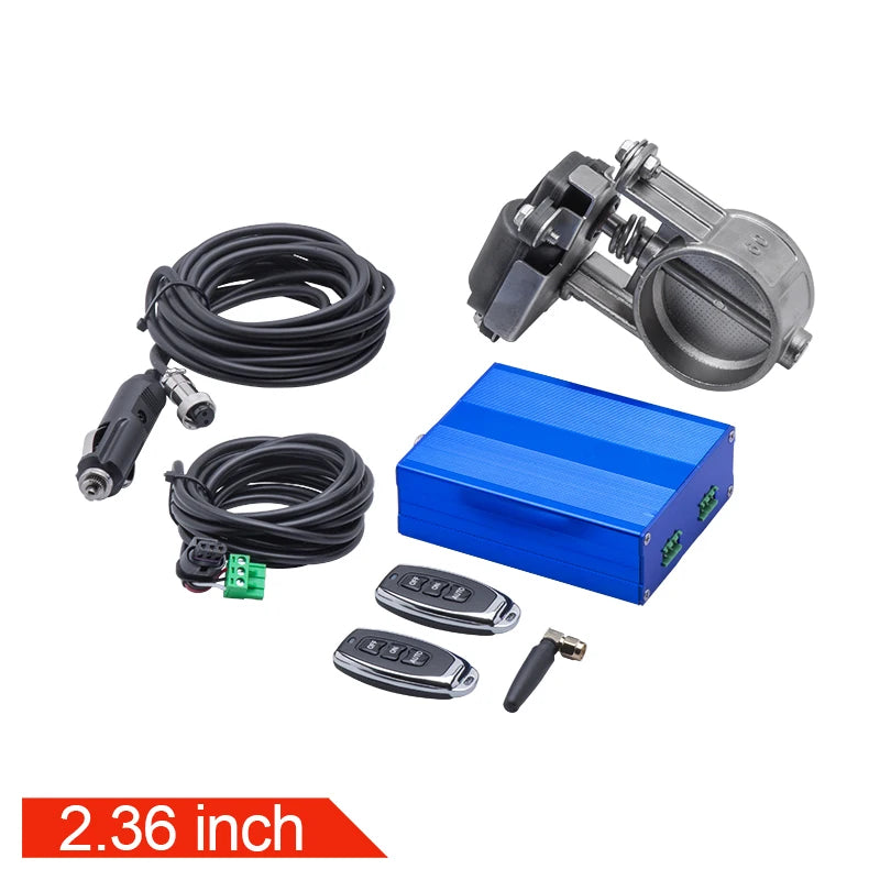 Electric Exhaust Control Valve Dual Set With Remote Cutout Control For 2"/2.36"/2.5"/2.75"/3" Pipe 2pcs Valve