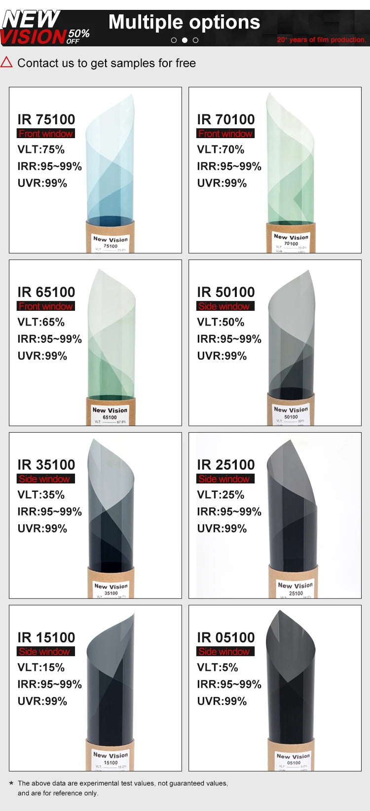 Top Quality Ultra Hd 0.5X4M IR100% Heat Resistant Privacy Protection Nano Ceramic Window Solar Film Tint Film For Car