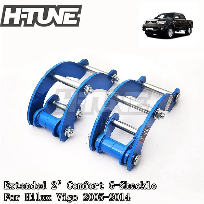 H-TUNE 4x4 Accesorios Rear Comfort G-Shackle Extended 2 Inch Lift Kits for Hilux Vigo 2005-2014 / REVO 2.8 Liter Engine 2015+