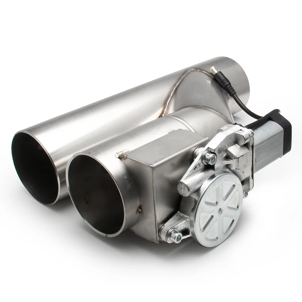 Universal  2.5'' 3" Electric Exhaust Cutout Valve Y Pipe Exhaust Pipe Single Valve System with Controller Remote Kit
