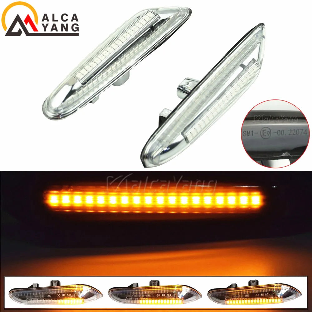 Dynamic LED Turn Signal Light Side Marker For BMW E60 E61 E90 E91 E87 E81 E83 E84 E88 E92 E93 E82 E46 1 3 5 Series X1 X3 2004