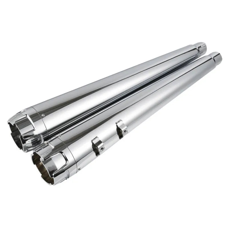 Motorcycle 4" Slip On Mufflers Dual Exhaust Pipes For Harley Touring Road King Road Glide Electra Glide 1995-2016 Black/Chrome