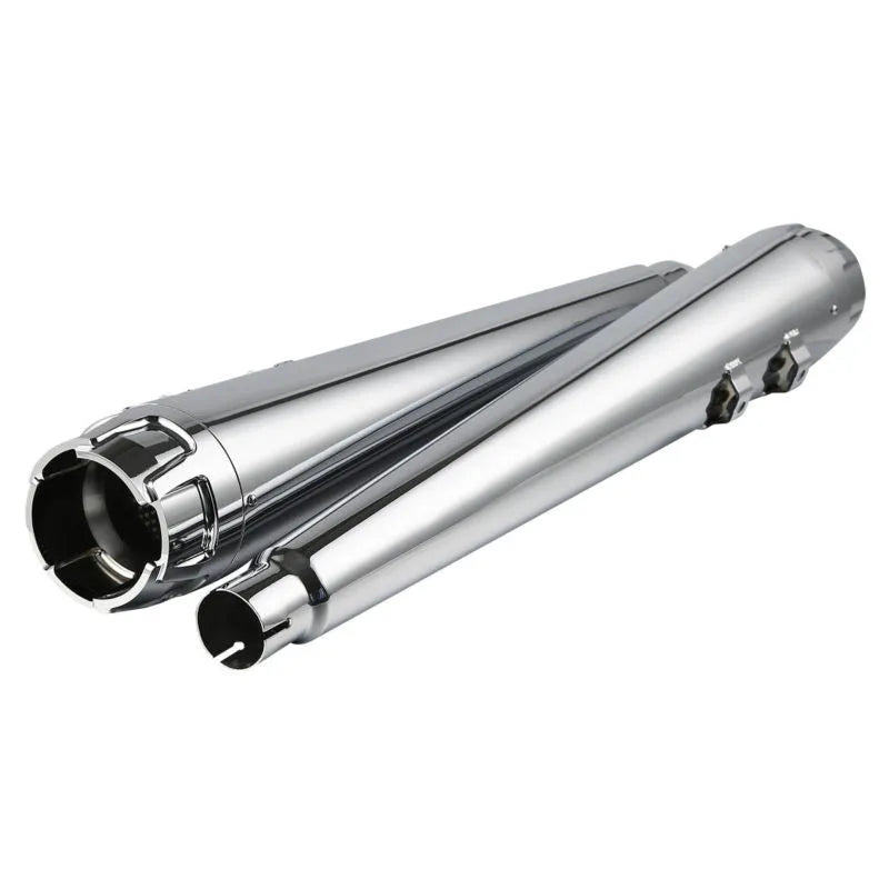 Motorcycle 4" Slip On Mufflers Dual Exhaust Pipes For Harley Touring Road King Road Glide Electra Glide 1995-2016 Black/Chrome