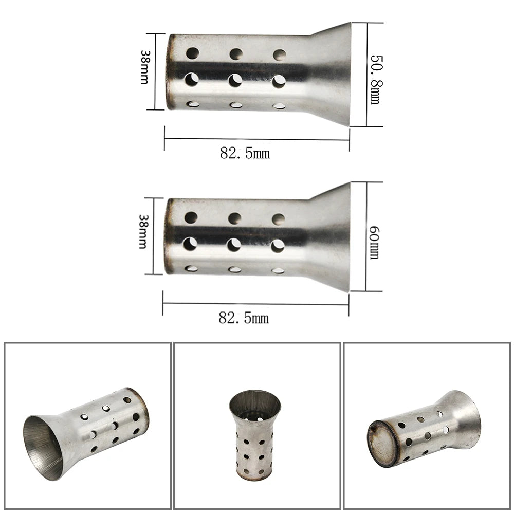 ZSDTRP 50.8mm 60mm Motorbike Universal Front Catalyst DB Killer for Motorcycle Exhaust Muffler