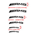 For Mercedes Benz 2021 C /S Class Car Sticker Brake Caliper Sticker Label AMG Logo Personalized Modification Decorative  Sticker