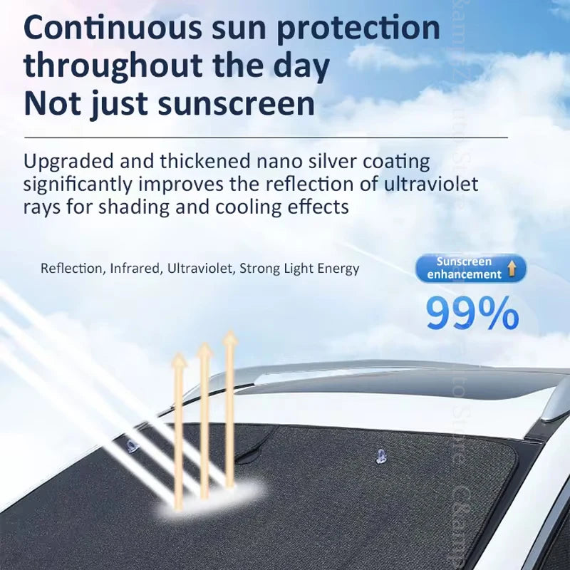 Car Sun Visor For Nissan Patrol Armada Y62 2010~2024 Anti-UV Pad Window Sunshades Curtain Windshield Sun Shades Auto Accessoires