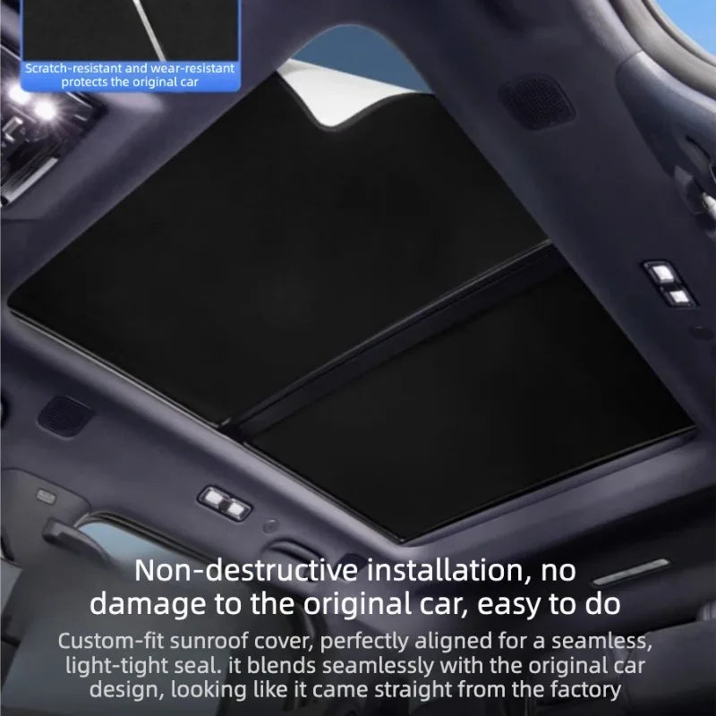 For BYD Denza B5 B8 Special Edition Electrostatic Adsorption Sunroof Shade Roof UV Protection Thermal Insulation