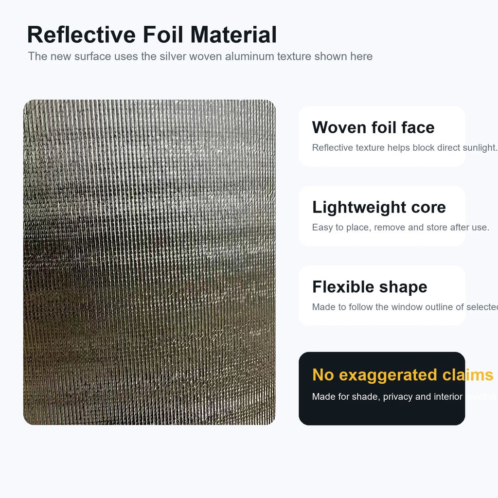 For Audi Q50 Base 2014-2017 Custom Full Set Windshield Sun Shade Aluminum Foil Heat Insulation Anti UV Foldable