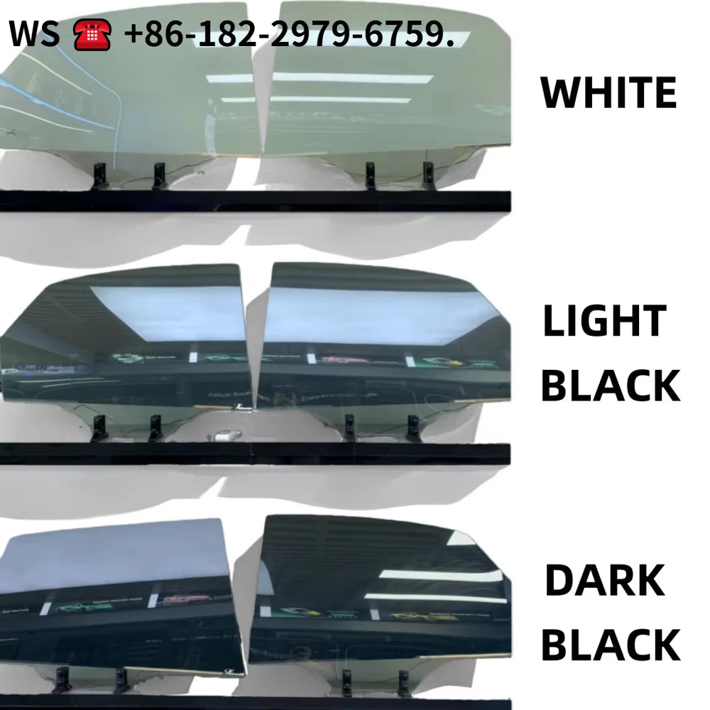 Black PDLC Film For Electric Car Windows 0.45mm With Silicone Glue - Privacy Smart Film Switchable Smart Glass Film