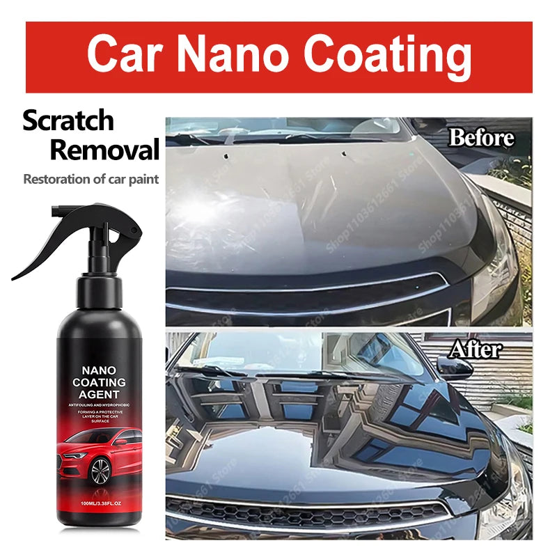 Universal Auto Graphene Nano Ceramic Coating Complete Kit, Professional Car Paint Polishing Brush, Ultra Shiny Finish, Long Last