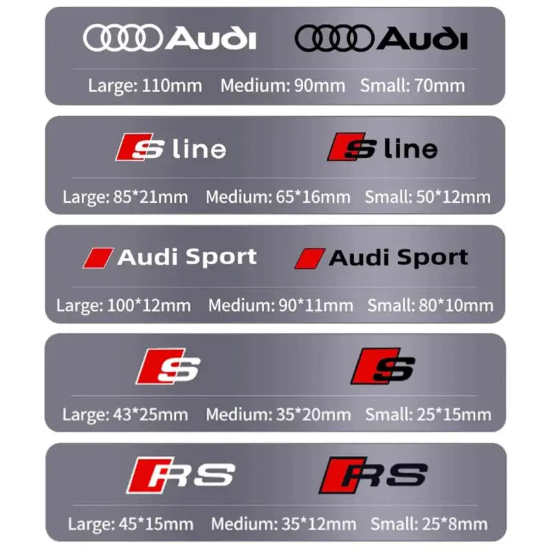 Car Brake Caliper Sticker Heat Resistant Decals Auto Accessories For Quattro For Audi S Line A1 A3 A4 A6 A7 Q3 Q5 Q7 RS3 RS4 RS5