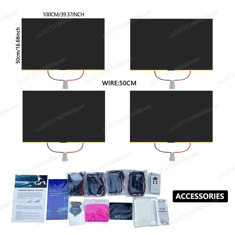 Custom Color Switchable PDLC Smart Window Film Self Adhesive Electric Privacy Glass Tint For Home & Car Windows