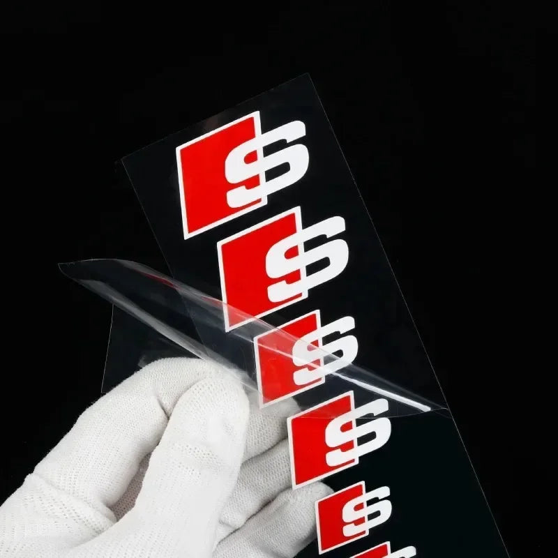 Car Brake Caliper Sticker Heat Resistant Decals Auto Accessories For Quattro For Audi S Line A1 A3 A4 A6 A7 Q3 Q5 Q7 RS3 RS4 RS5