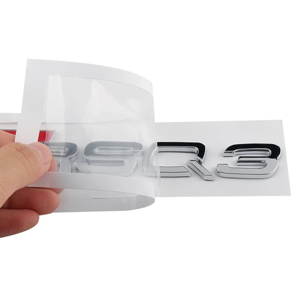 3D ABS Auto Body Rear Trunk Decoration Sticker Car Styling Emblem Decal Refit Accessories For Audi SQ3 SQ5 SQ7 RSQ3 RSQ5 RSQ7 RS