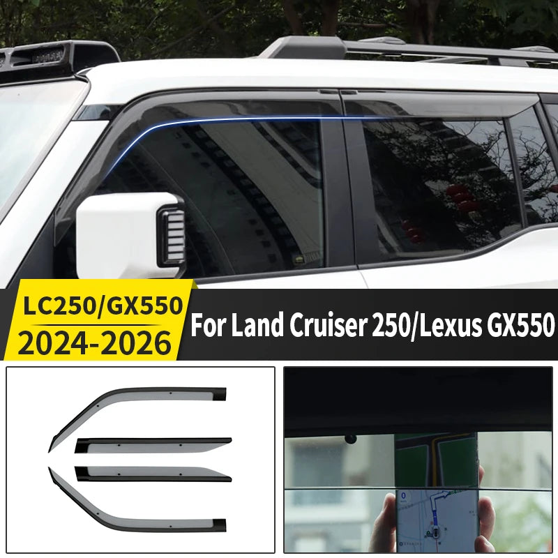 For Toyota Land Cruiser Prado LC 250 2024 2025,Lexus 550 gx Car Window Shelter from Rain Upgrade Exterior Decoration Accessories